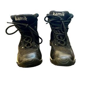 Kamik SnowPlow Black Waterproof Insulated Boots Size 2